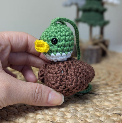 Rubber Duck Car Charm | Crochet Duck Rearview Mirror Accessories