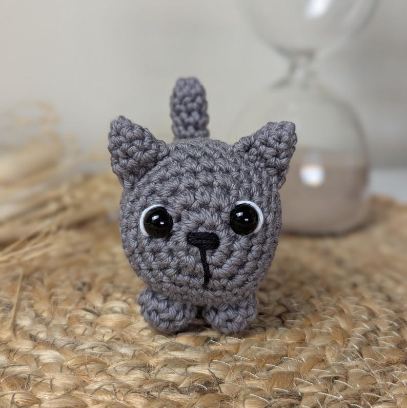 Crochet Cat Car Charm | Cat Plush Rearview Mirror Hanger