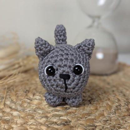 Crochet Cat Car Charm | Cat Plush Rearview Mirror Hanger