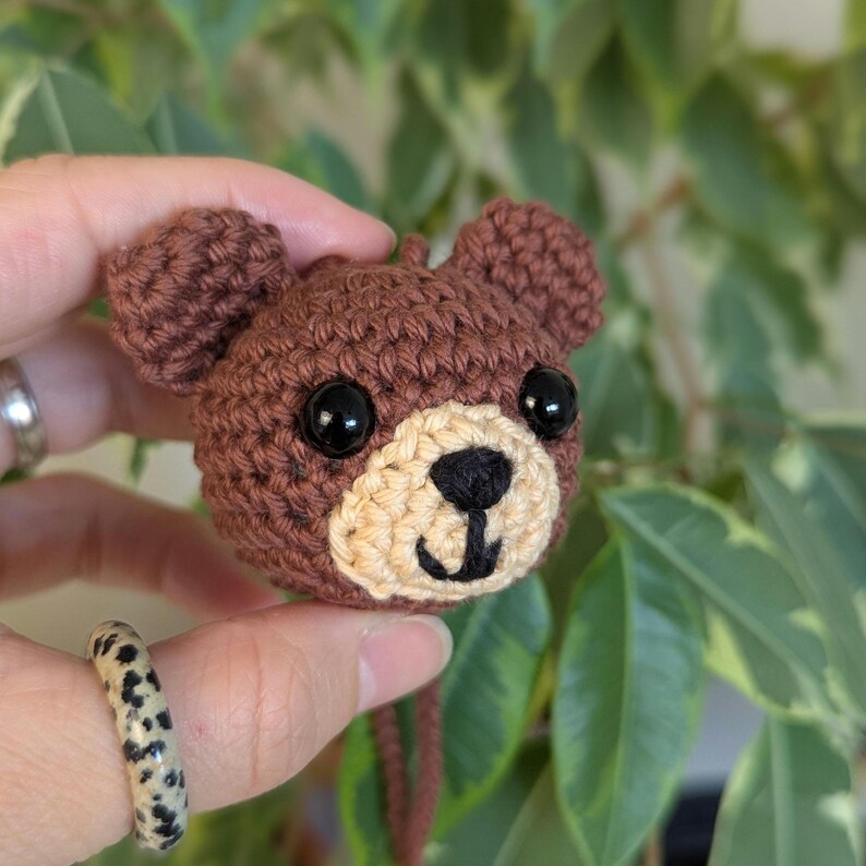 Crochet Bear Car Charm | Bear Rearview Mirror Hanger