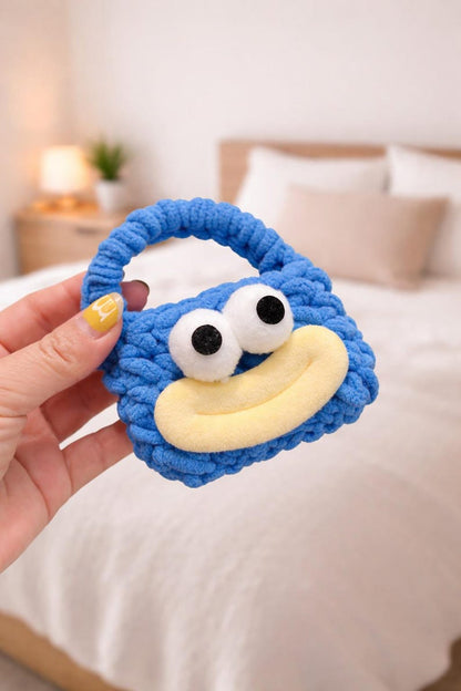 Funny Crochet AirPods Pouch & Coin Purse, Handmade Mini Bag for Earbuds