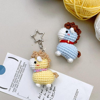 Cute Crochet Horse Keychain, Handmade Amigurumi Horse Plush, Mini Crochet Unicorn, Crochet Horse Keychain, Gift for Horse Lovers