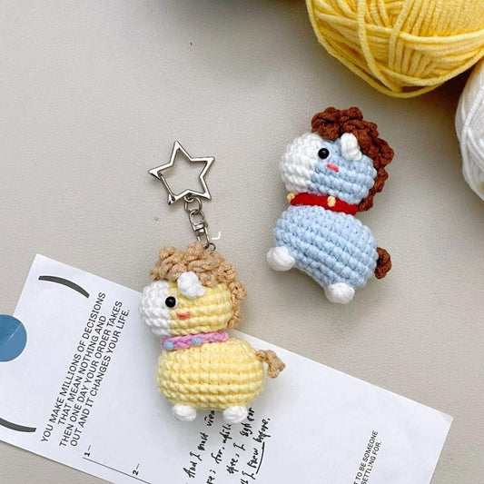 Cute Crochet Horse Keychain, Handmade Amigurumi Horse Plush, Mini Crochet Unicorn, Crochet Horse Keychain, Gift for Horse Lovers
