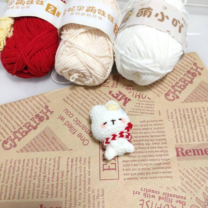 Cute Sleeping Crochet Bunny, Handmade Amigurumi Rabbit Plush, Kawaii Bunny Doll with Scarf, Mini Plush Toy, Cute Keychain, Bunny Lovers