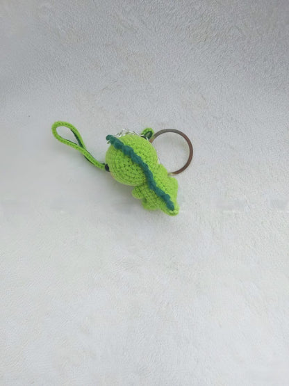 Cute Crochet Dinosaur Keychain, Handmade Amigurumi Dino Keyring, Kawaii Mini Dinosaur Plush, Bag Charm, Gift for Dino Lovers