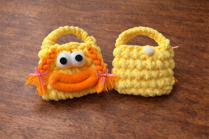 Funny Crochet AirPods Pouch & Coin Purse, Handmade Mini Bag for Earbuds