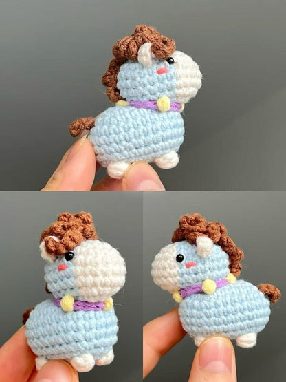 Cute Crochet Horse Keychain, Handmade Amigurumi Horse Plush, Mini Crochet Unicorn, Crochet Horse Keychain, Gift for Horse Lovers