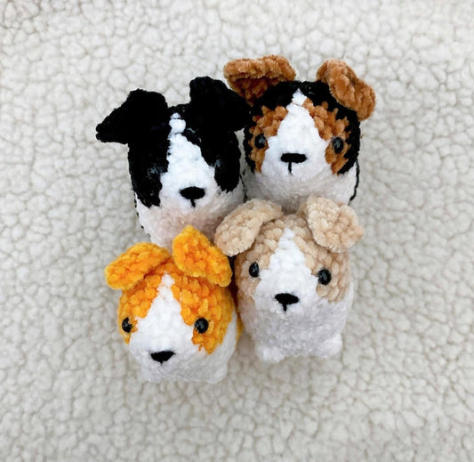 Handmade Corgi Crochet Keychain, Amigurumi Corgi, Mini Corgi Plush Plushie Toy Keychain, Cute Corgi Gifts, Cute Bag Charm