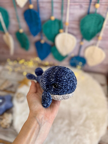 Crochet Whale Decor, Handmade Whale Keepsake, Ocean Animal Collectible, Coastal Home Decor, Whale Lover Gift