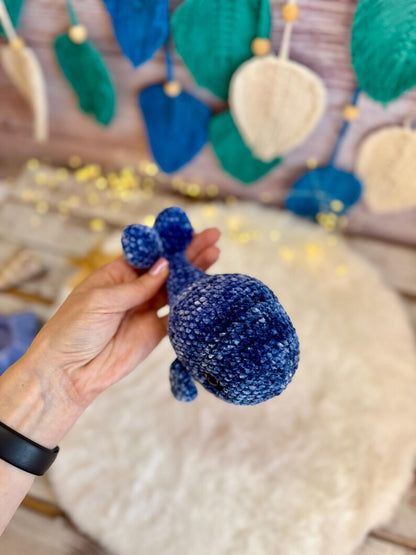 Crochet Whale Decor, Handmade Whale Keepsake, Ocean Animal Collectible, Coastal Home Decor, Whale Lover Gift