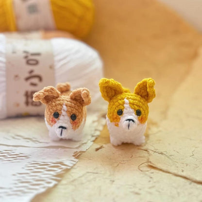 Crochet Corgi Dog Amigurumi, Handmade Corgi Plush, Cute Puppy Figurine, Mini Crochet Dog Gift, Pet Lover Gift, Crochet Dog, Crochet Corgi