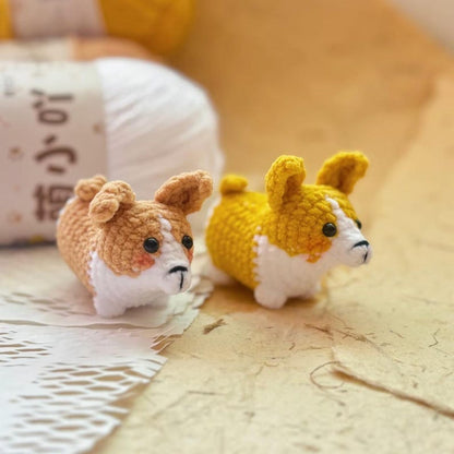 Crochet Corgi Dog Amigurumi, Handmade Corgi Plush, Cute Puppy Figurine, Mini Crochet Dog Gift, Pet Lover Gift, Crochet Dog, Crochet Corgi