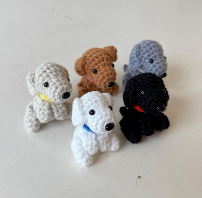 Handmade Dog Crochet Keychain, Amigurumi Dog, Mini Dog Plush Plushie Toy Keychain, Cute Dog Gifts, Cute Bag Charm
