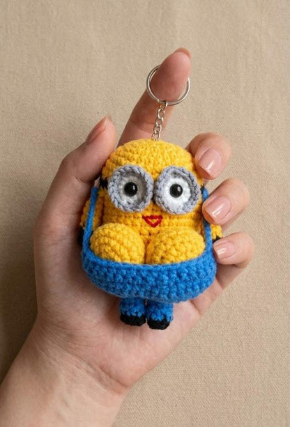Funny Yellow Buddy Crochet Amigurumi – Handmade Yellow Character Plushie, Hilarious Adult Gag Gift, Unique Crochet Doll, Weird Gift Idea