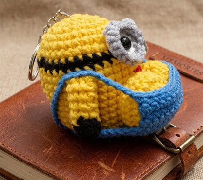 Funny Yellow Buddy Crochet Amigurumi – Handmade Yellow Character Plushie, Hilarious Adult Gag Gift, Unique Crochet Doll, Weird Gift Idea