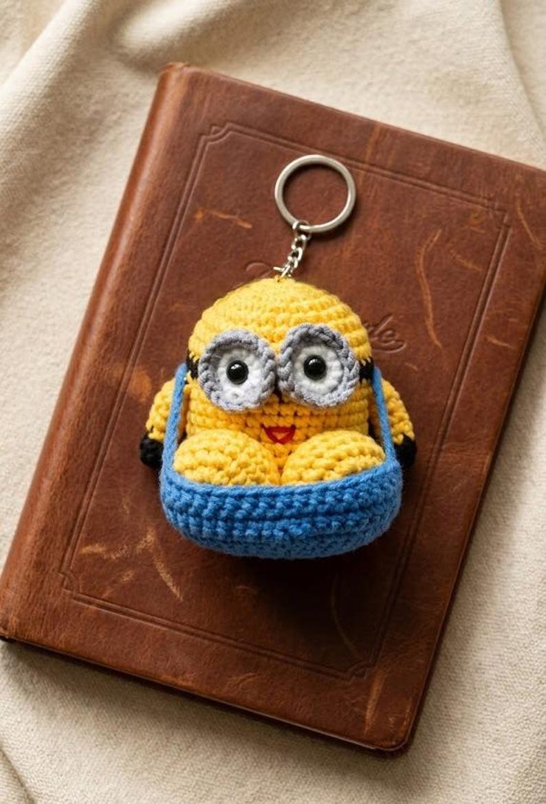 Funny Yellow Buddy Crochet Amigurumi – Handmade Yellow Character Plushie, Hilarious Adult Gag Gift, Unique Crochet Doll, Weird Gift Idea