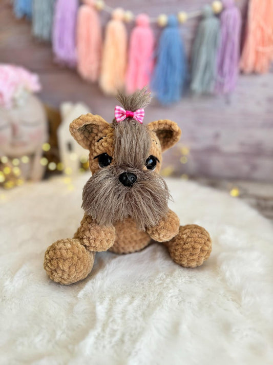Crochet Yorkshire Terrier Amigurumi Figure, Handmade Yorkie Decor, Dog Collectible, Yorkshire Terrier Gift, Dog Figurine