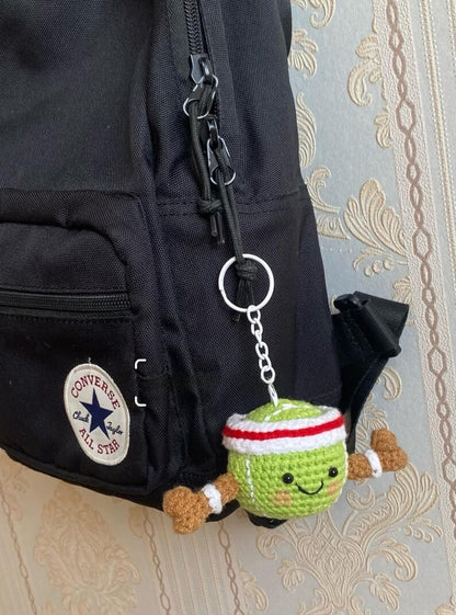 Cute Crochet Baseball Plush, Handmade Sports Amigurumi Plush Toy, Kawaii Mini Ball Plush, Sports Lover Gift, Coach Gift, Baseball Gift
