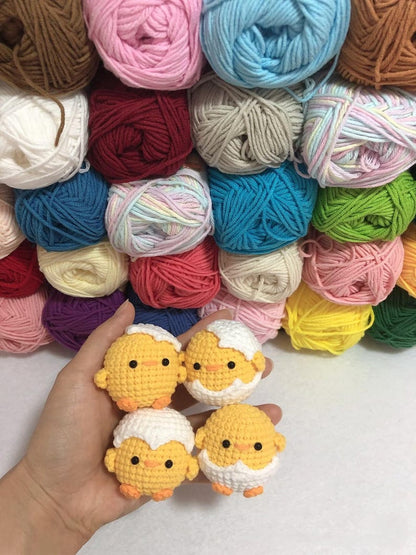 Crochet Easter Chick – Amigurumi Baby Chick in Egg – Handmade Spring Decor – Cute Mini Chick Plush – Easter Basket Gift, Crochet Chick