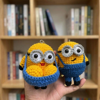 Funny Yellow Buddy Crochet Amigurumi – Handmade Yellow Character Plushie, Hilarious Adult Gag Gift, Unique Crochet Doll, Weird Gift Idea