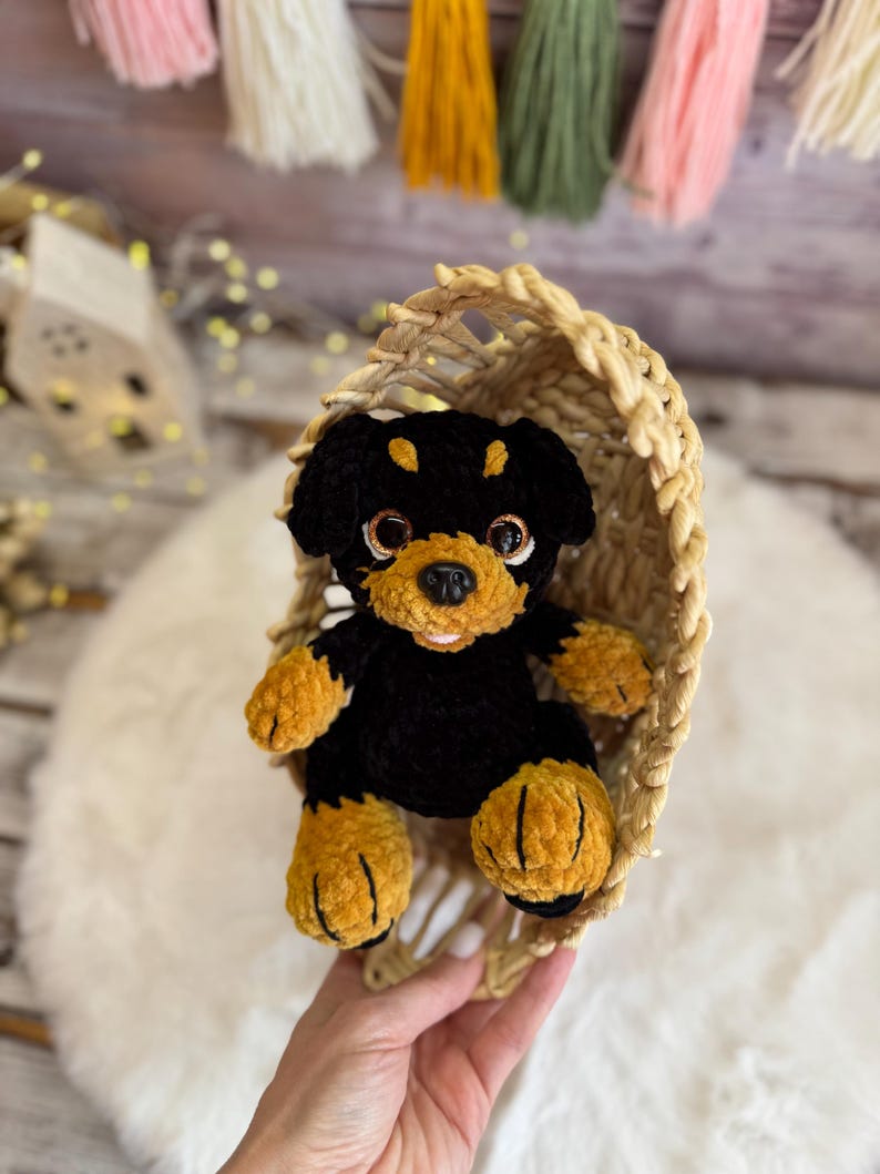 Doberman Rottweiler Miniature Pinscher Amigurumi Figure, Handmade Crochet Dog Decor, Dog Collectible, Dog Lover Gift