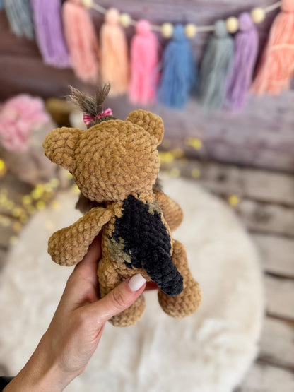 Crochet Yorkshire Terrier Amigurumi Figure, Handmade Yorkie Decor, Dog Collectible, Yorkshire Terrier Gift, Dog Figurine