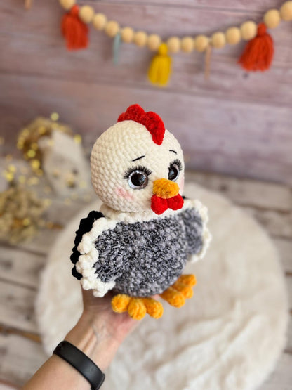 Crochet Chicken Family, Mother Hen with Chicks, Mother's Day Gift, Farmhouse Decor, Chicken Lover Gift, Amigurumi Farm Animal