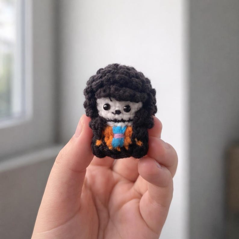 Crochet Pirate Crew Dolls - Anime Chibi Keychain Set, Handmade Amigurumi Mini Plush Bag Charm