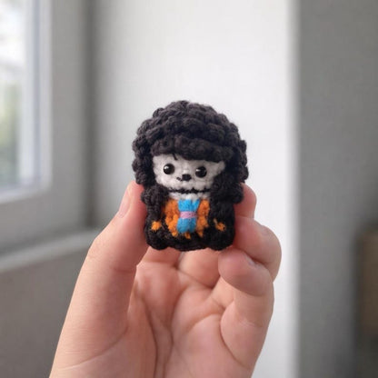 Crochet Pirate Crew Dolls - Anime Chibi Keychain Set, Handmade Amigurumi Mini Plush Bag Charm