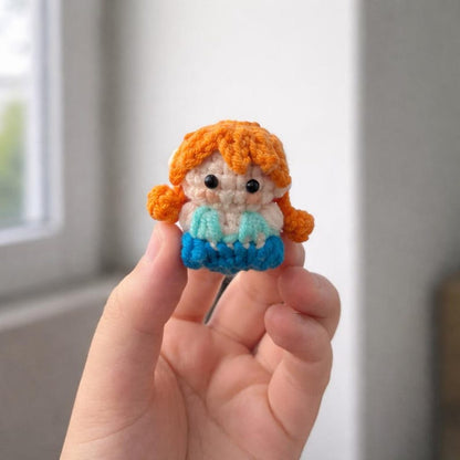 Crochet Pirate Crew Dolls - Anime Chibi Keychain Set, Handmade Amigurumi Mini Plush Bag Charm