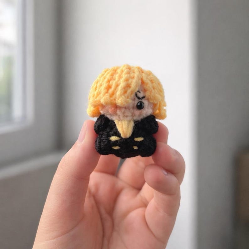 Crochet Pirate Crew Dolls - Anime Chibi Keychain Set, Handmade Amigurumi Mini Plush Bag Charm