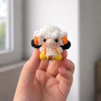 Crochet Pirate Crew Dolls - Anime Chibi Keychain Set, Handmade Amigurumi Mini Plush Bag Charm