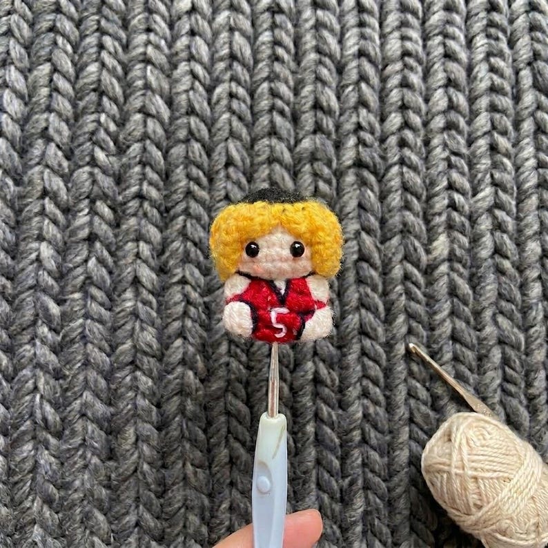 Chibi Anime Volleyball Team Crochet Keychain Set – Bag Charm, Handmade Amigurumi Gift