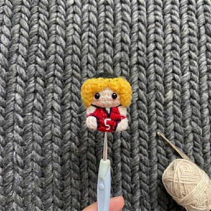 Chibi Anime Volleyball Team Crochet Keychain Set – Bag Charm, Handmade Amigurumi Gift