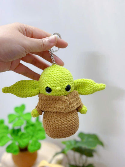 Cute Green Alien Crochet Doll – Space Baby Amigurumi Plush – Handmade Sci-Fi Inspired Toy – Kawaii Alien Gift – Small Crochet Figure