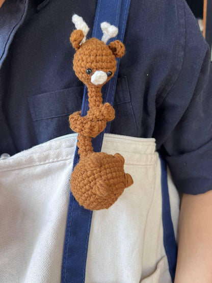 Crochet Long Neck Animal Plush – Handmade Amigurumi Sid Giraffe Tiger Pig Goose, Cute Funny Gift for Her