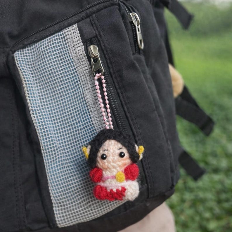Crochet Pirate Crew Dolls - Anime Chibi Keychain Set, Handmade Amigurumi Mini Plush Bag Charm