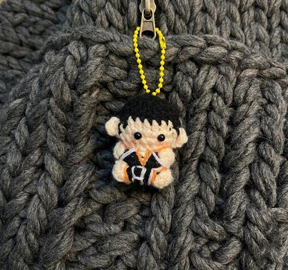 Chibi Anime Volleyball Team Crochet Keychain Set – Bag Charm, Handmade Amigurumi Gift