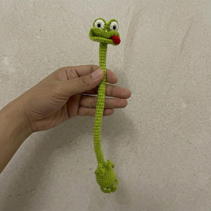 Crochet Lizard Bag Charm, Funny Gecko Keychain, Handmade Amigurumi Animal Plush, Cute Long Neck Animal Clip On Bag Accessory, Gift for Her