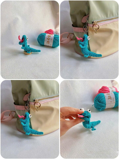 Handmade Tom Lizard Crochet Doll, Hoppers Characters Doll Plush, Lizard screaming meme, gift for mom, Tom Lizard Hoppers Amigurumi,