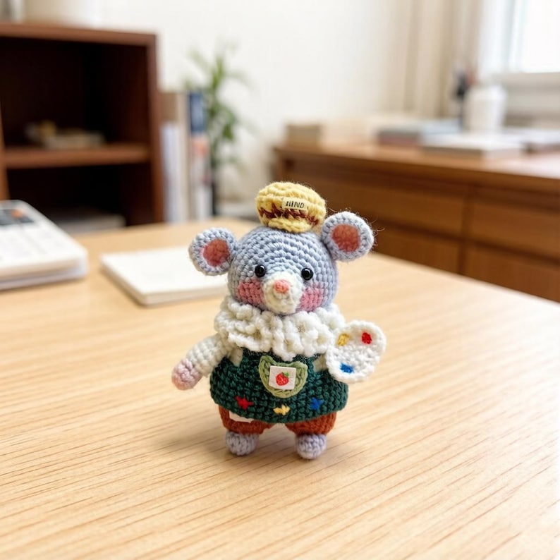 Artisan woven rodent sculpted pieces, juvenile mementos, imaginative ornamental accents, purse hanging trinkets, Yuletide home adornments