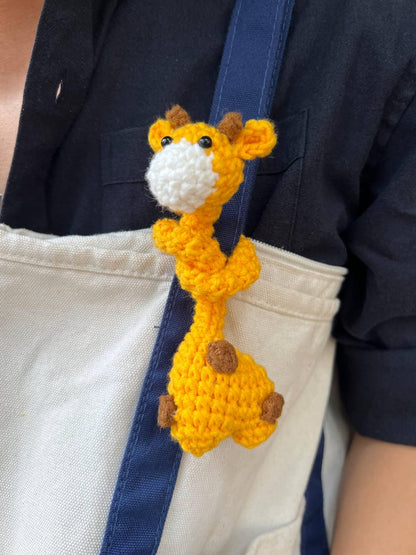 Crochet Long Neck Animal Plush – Handmade Amigurumi Sid Giraffe Tiger Pig Goose, Cute Funny Gift for Her