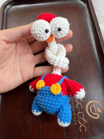 Crochet Long Neck Animal Plush – Handmade Amigurumi Sid Giraffe Tiger Pig Goose, Cute Funny Gift for Her