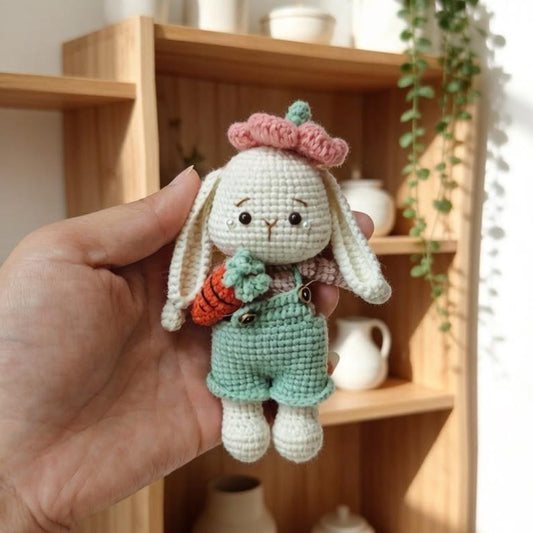Artisan knit hare sculpted pieces juvenile buddy mementos enthusiast treasure trinkets imaginative seasonal tokens Yuletide home adornments