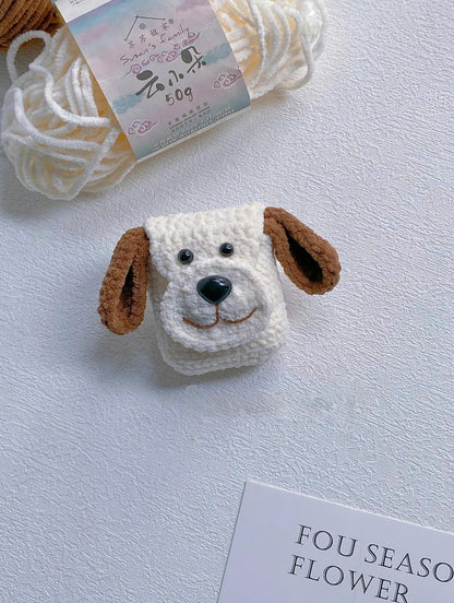 Cute Crochet Cat AirPods Case, Kitty Airpod Cover, Amigurumi Cat Keychain, Kawaii Cat Bag Charm, Handmade Earbuds Case