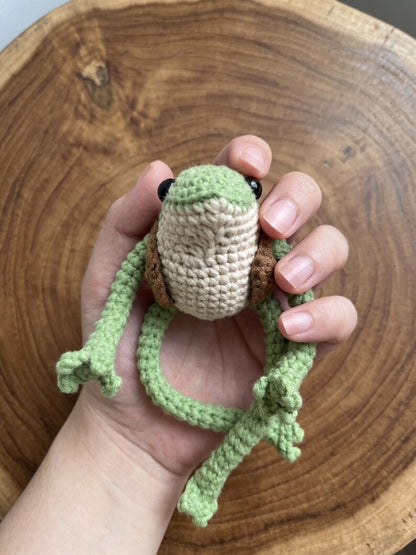 Cute Handmade Crochet Frog Keychain | Amigurumi Toad Bag Charm, Froggie Knitted Plushie, Kawaii Animal Gift