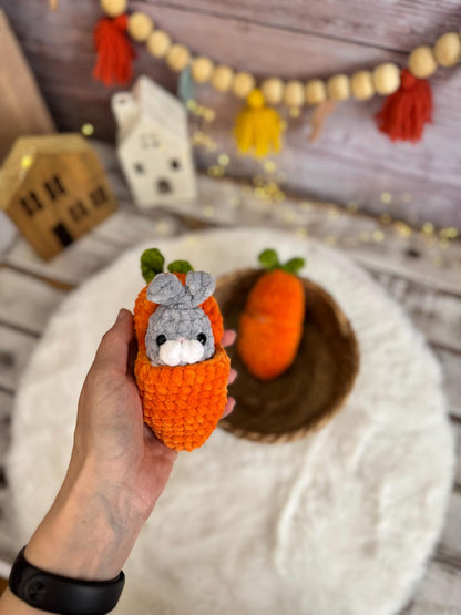 Surprise Animal Keepsake in Fruit Pod, Hidden Animal Decor, Mini Crochet Keepsake, Collectible Animal Decor, Birthday Party Favor