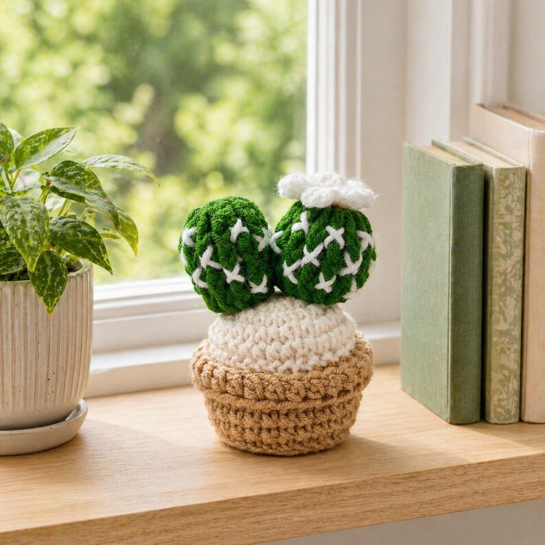 Crochet Daisy Flower Pot, Handmade Smiling Flower Plant, Desk Decor, Crochet Gift for Mom, Birthday Gift for Her