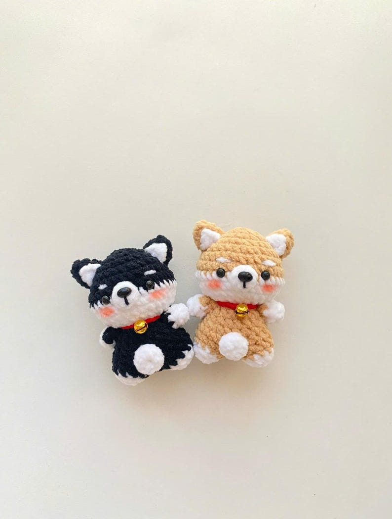Cute Crochet Shiba Inu Keychain, Amigurumi Dog Charm, Kawaii Puppy Keyring, Handmade Puppy Bag Charm, Cute Gift, Crochet Dog, Cute Puppy