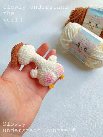 Cute Crochet Goose Keychain, Amigurumi Goose Charm, Kawaii Duck Keyring, Handmade Animal Bag Charm, Cute Gift Idea, Crochet Cute Bag Charm